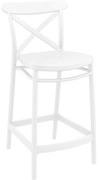 CROSS BAR 65 záhradná barová stolička white