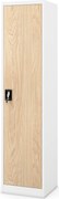 Kovová kancelárska skriňa na dokumenty, biela/dub Sonoma, 450x1850x400 mm: ALEX Eco Design