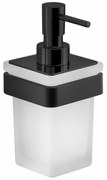 GEDY A88114 Samoa dávkovač mydla 170 ml, mliečne sklo/čierna