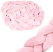Ochranný vrkoč do postieľky Ricokids 3m - ružový 722113