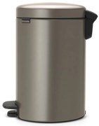 Sivý nášľapný oceľový odpadkový kôš 12 l NewIcon – Brabantia