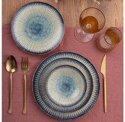 Jedálenská súprava 24 ks modrá/porcelán