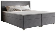 Manželská posteľ  Boxspring 140 cm Simon (sivá) (s matracom, bez úložného priestoru). Vlastná spoľahlivá doprava až k Vám domov. 1047329