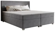 Manželská posteľ  Boxspring 140 cm Simon (sivá) (s matracom, bez úložného priestoru). Vlastná spoľahlivá doprava až k Vám domov. 1047329