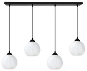 Závesné svietidlo Costa, 4x biele sklenené tienidlo, b