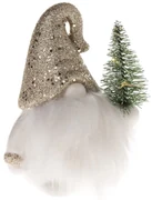 Porcelánový trpaslík s LED svetlom Giml, 8,5 x 11 x 7 cm