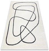 Koberec MODE 8377 abstraktný, krémový / čierny