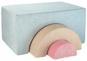 Menčestrové penové ihrisko v mentolovej farbe 75x49x37 cm Rainbow Montessori – Wigiwama