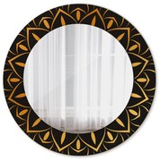 Zlatá mandala Okrúhle dekoračné zrkadlo na stenu