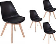 Set štyroch jedálenských stoličiek K-NANTES DSW čierne (4 ks)