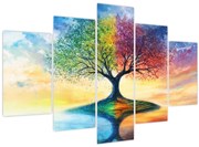 Obraz – Maľovaný strom ročných období (150x105 cm)