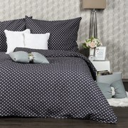 4Home Krepové obliečky Sivá bodka, 140 x 200 cm, 70 x 90 cm