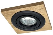 Podhľadové svietidlo TOBBY 1xGU10/20W/230V 11,5x11,5 cm dub/čierna