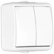 Elhard Vonkajší vypínač na omietku Tew, IP44, č.5, biely TE1005W