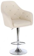 LuxuryForm DESIGN Barová stolička ROMA na striebornom tanieri - krémová