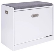 Skrinka na topánky so sedákom Duna, biela