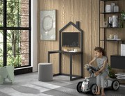 Písací stôl z masívu Dallas borovica antracit 80cm