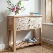 Konzolový stolík Sita 110x76x35 indický masív mango