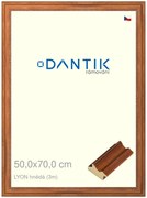 DANTIK rám na obraz 50x70 | LYON hnědá (Plexi Čiré)