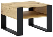Konferenčný stolík, dub artisan/čierna, CARA 2