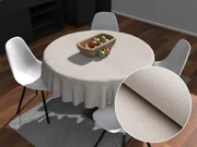 Biante Dekoračný okrúhly obrus BKW-205 Režný žíhaný Ø 110 cm