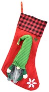 Vianočná topánka z flísu Trpaslík, 43 x 24 cm