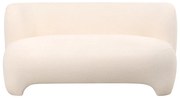 Biela pohovka z textílie buklé 142 cm Ardor – Leitmotiv