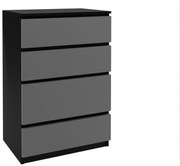 Komoda 36 Belini čierny / šedý  SI KOM1/1/B/SR/0/0