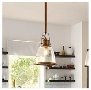 Feiss FE-HOBSON-P-M-AB - Luster na tyči HOBSON 1xE27/60W/230V bronzová