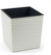 Kvetináč UH 250 mm JUKA DLUTO biely výška 260 mm biely štvorcový KLC