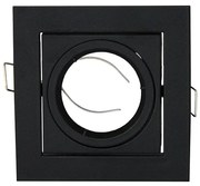 BERGE Podhľadové bodové svietidlo BRG70452 výklopné - hliník - štvorec - čierna matná