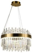 LED Stmievateľný luster na lanku LED/70W/230V 3000-6500K zlatá + diaľkové ovládanie