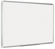 Bi-Office Biela popisovacia tabuľa s potlačou, štvorce/raster, nemagnetická, 1800 x 1200 mm