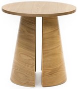 Okrúhly odkladací stolík v dekore duba ø 50 cm Cep – Teulat