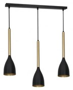 Luster na lanku ISTAPPAR 3xE27/60W/230V čierna/zlatá