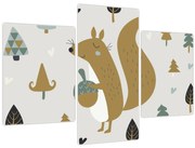 Obraz - Veverička s orieškom (90x60 cm)