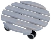 Drevený pojazdný podstavec pod kvetináč ø 29 cm (výška 8 cm) Indoor – Esschert Design