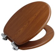 BISK Erga, toaletné WC sedátko z MDF s pomalým zatváraním, tmavá hnedá, ERG-08221