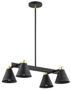 Argon 1774 - Luster na tyči AVALONE 4xE27/15W/230V čierna/zlatá