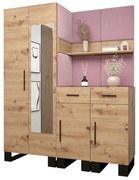 Predsieňová zostava Amanda 15 (dub artisan + ružová). Vlastná spoľahlivá doprava až k Vám domov. 1085984