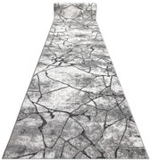 Behúň COZY 8873 Cracks beton - Štrukturálny, tmavosivý