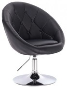 LuxuryForm DESIGN Kreslo VERA na striebornom tanieri - čierne