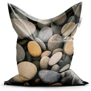 Sedací vak Classic kamene, sivá / béžová