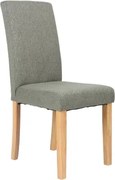 Jedálenská stolička s prešitím Kiki, rákosovo zelená látka%
