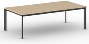 Rokovací kancelársky stôl PRIMO INVITATION, 240x120 cm, čierna podnož, buk