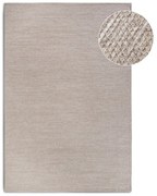 Béžový ručne tkaný koberec s prímesou vlny 60x90 cm Pradesh Linen White – Elle Decoration