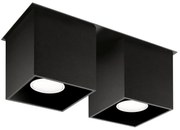Stropné svietidlo Quad, 2x čierne kovové tienidlo
