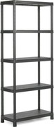 KIS-KETER Tribac 009504BK Regál Plus, 5 políc, šírka 80 cm