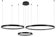LED Luster na lanku 3xLED/19W/230V 3000K čierna