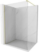 Mexen Kioto, sprchová zásteny typ Walk-In 50 x 200 cm, 8mm číre sklo, zlatý matný profil, 800-050-101-55-00